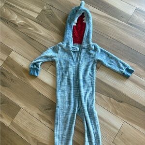 Kids Shark Hooded One Piece - Gray